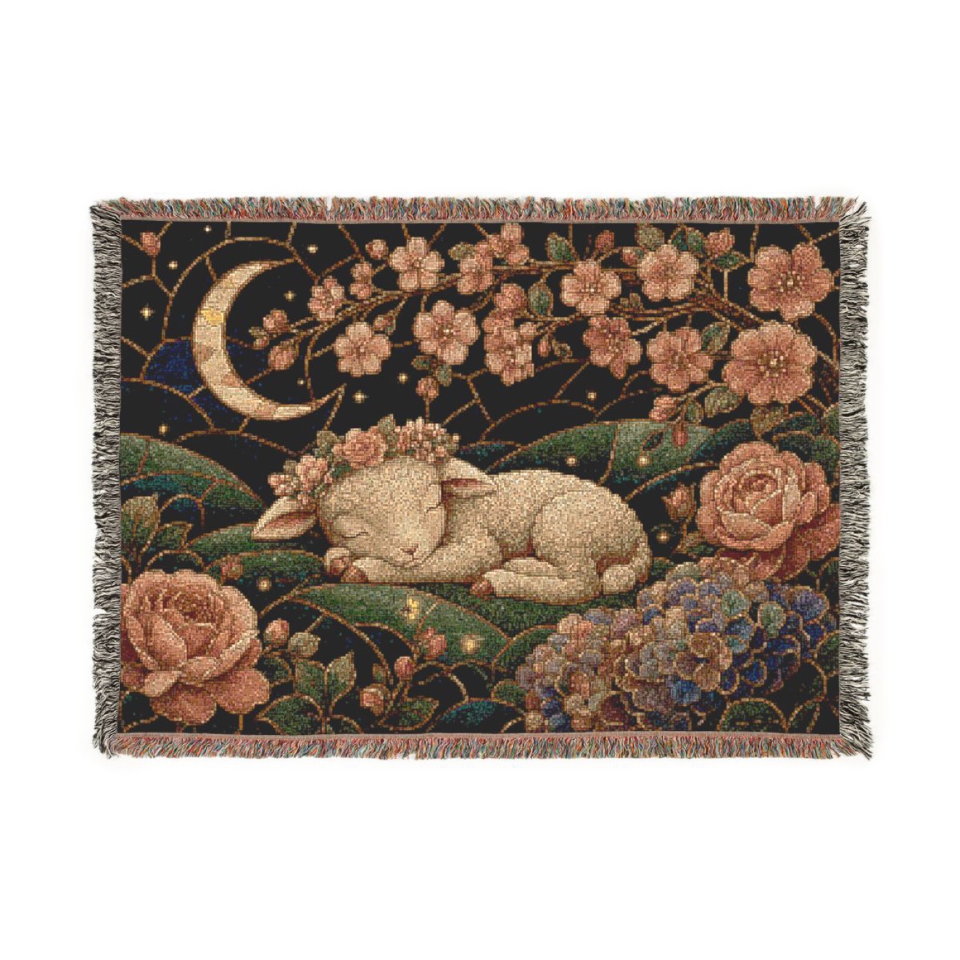 Moon Garden Woven Blanket