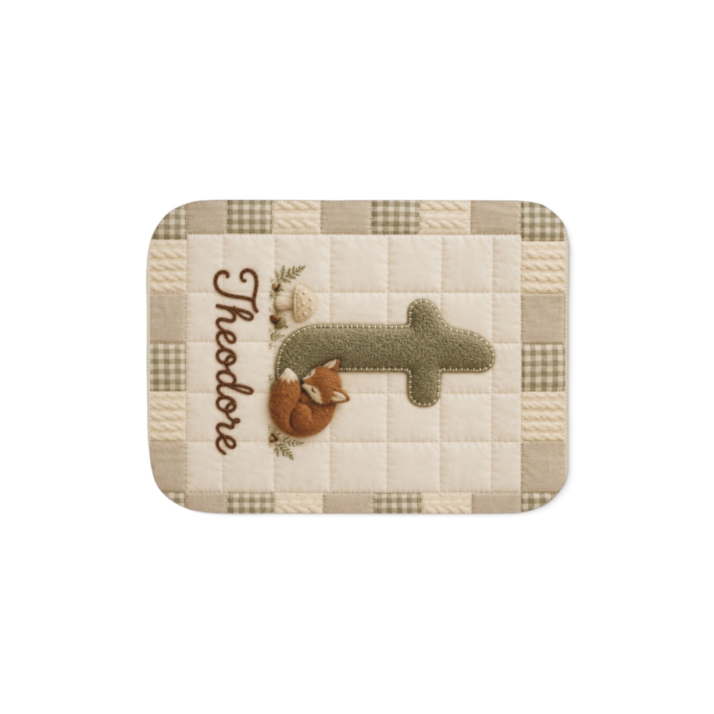 Personalized Woodland Sherpa Blanket